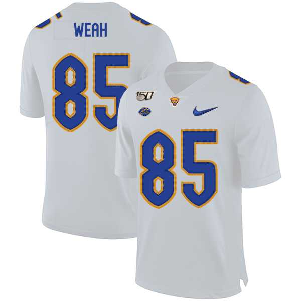 Pittsburgh Panthers 85 Jester Weah White 150th Anniversary Patch Nike College Football Jersey Dzhi,We sell and wholesale Pittsburgh Panthers 85 Jester Weah White 150th Anniversary Patch Nike College Football Jersey Dzhi on line form chian!
